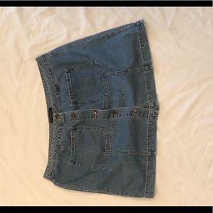 Botton up jean skirt